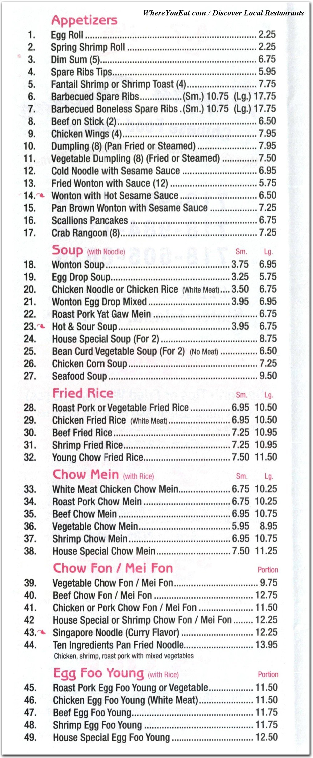 menu image