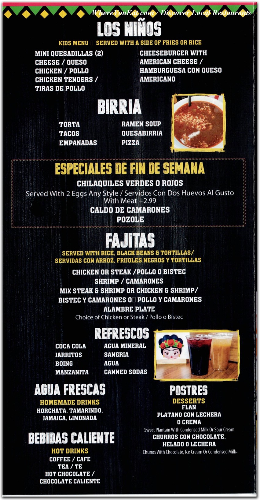 menu image