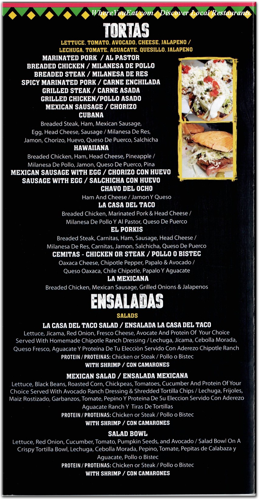 menu image
