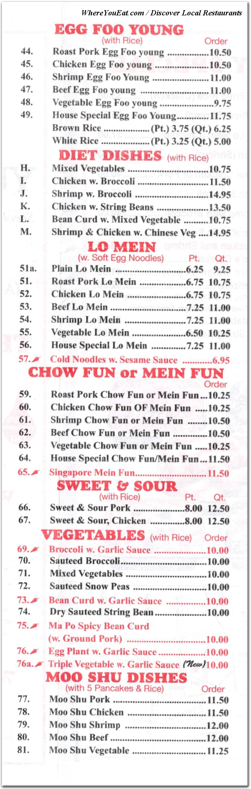 menu image