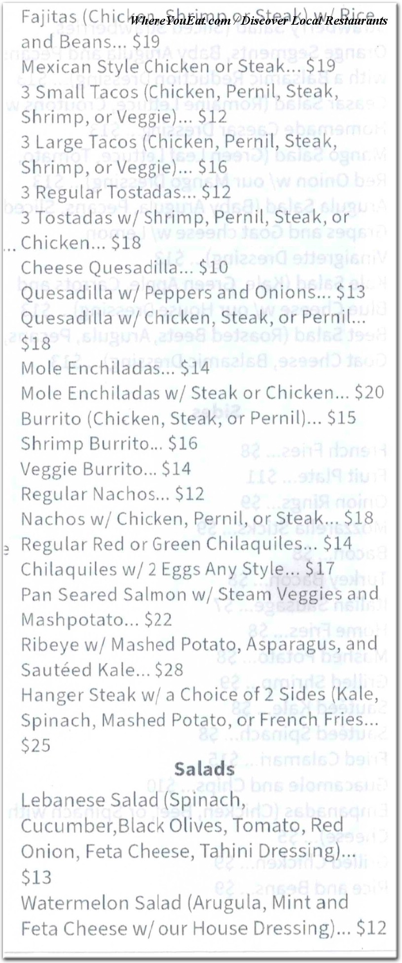 menu image