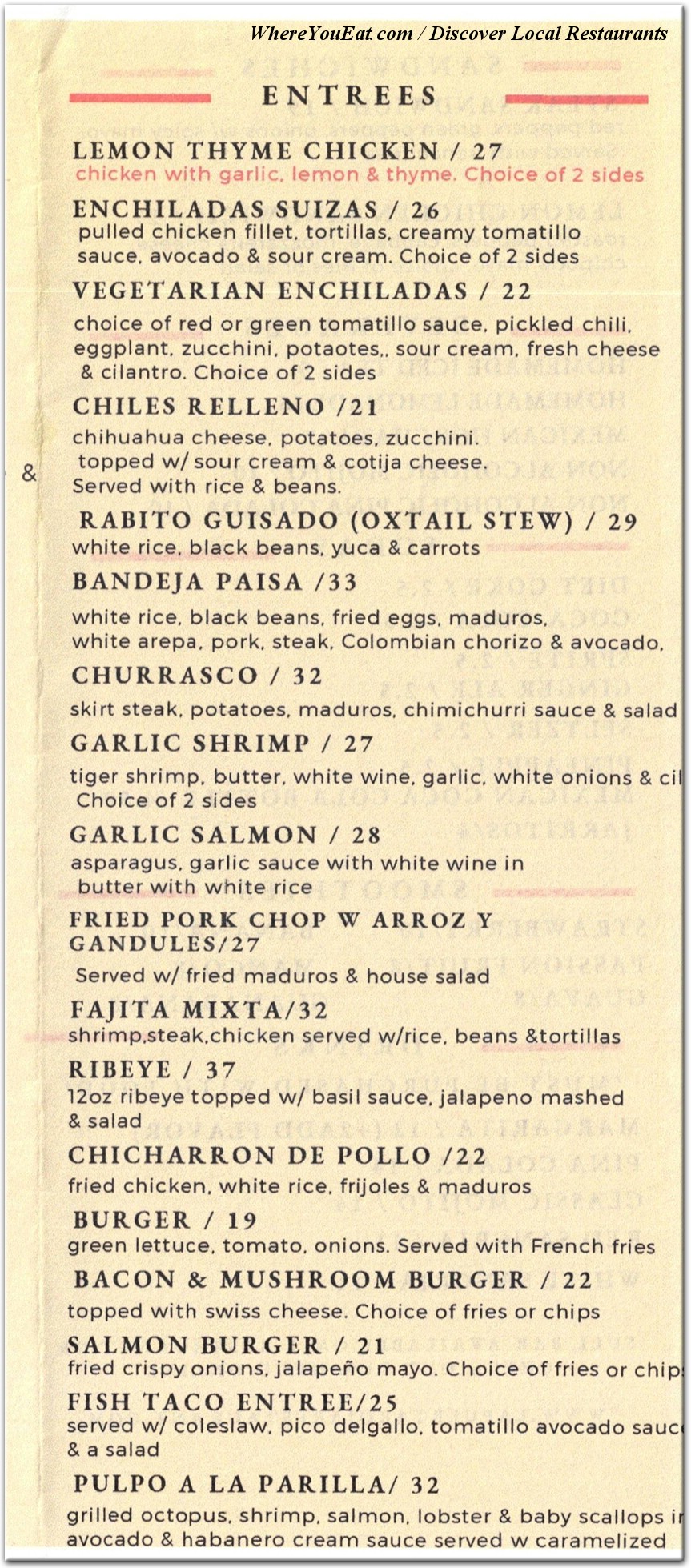 menu image