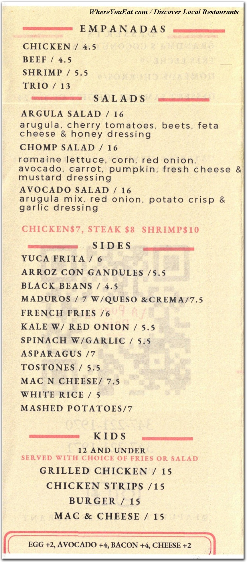 menu image