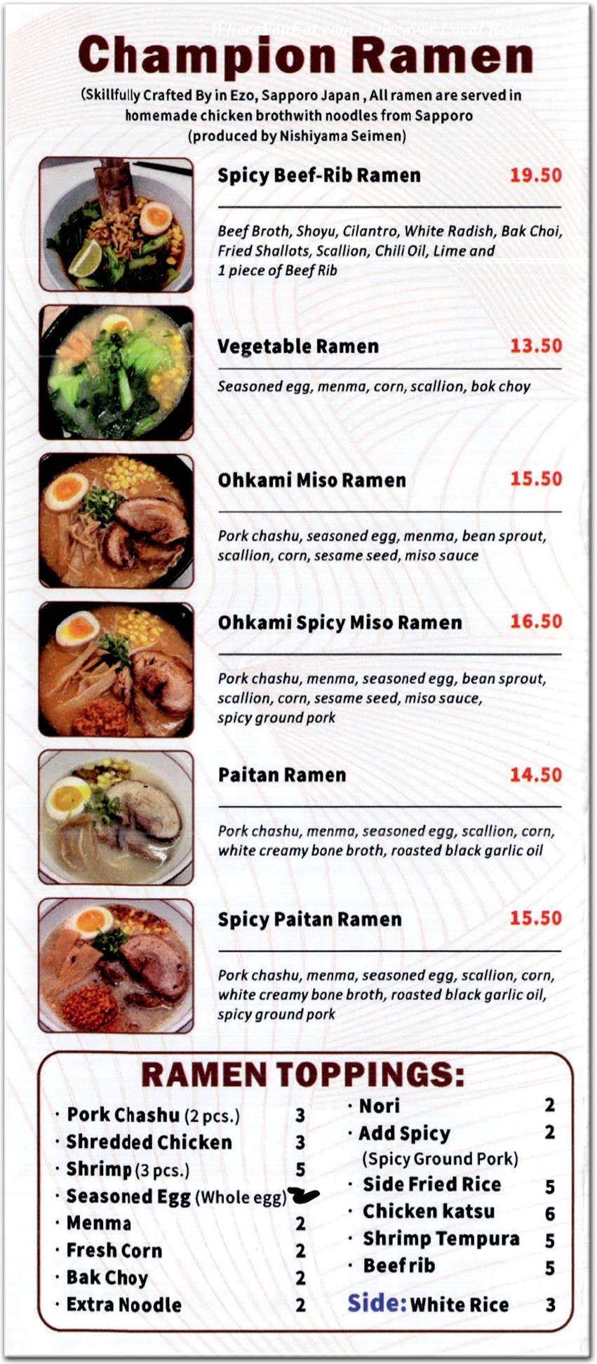 menu image
