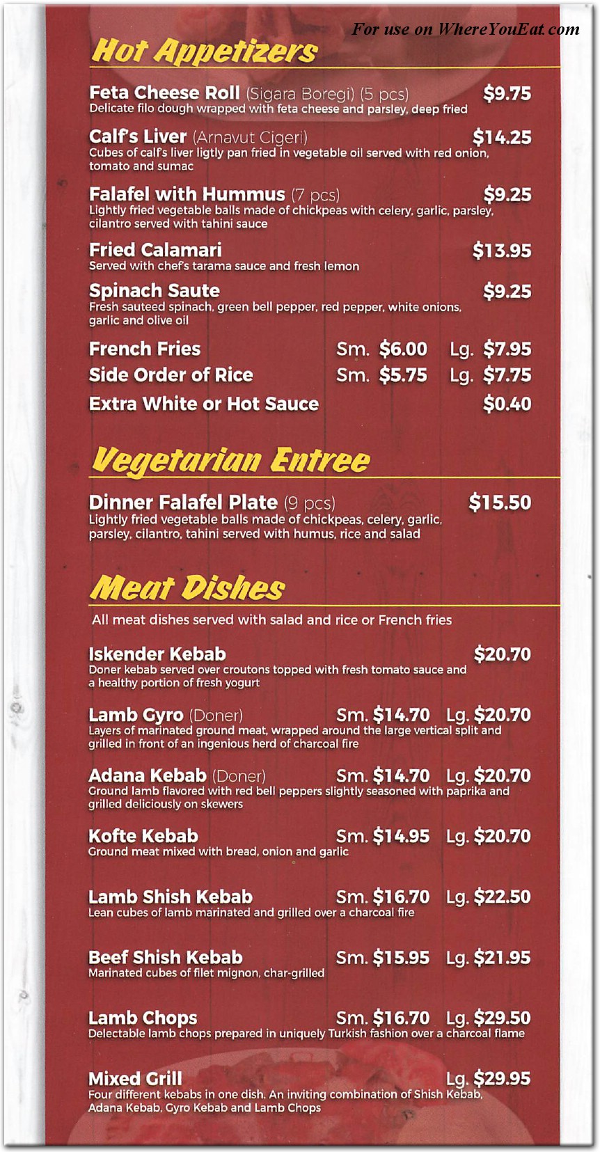 menu image