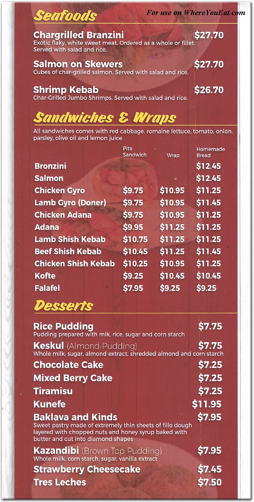 menu image