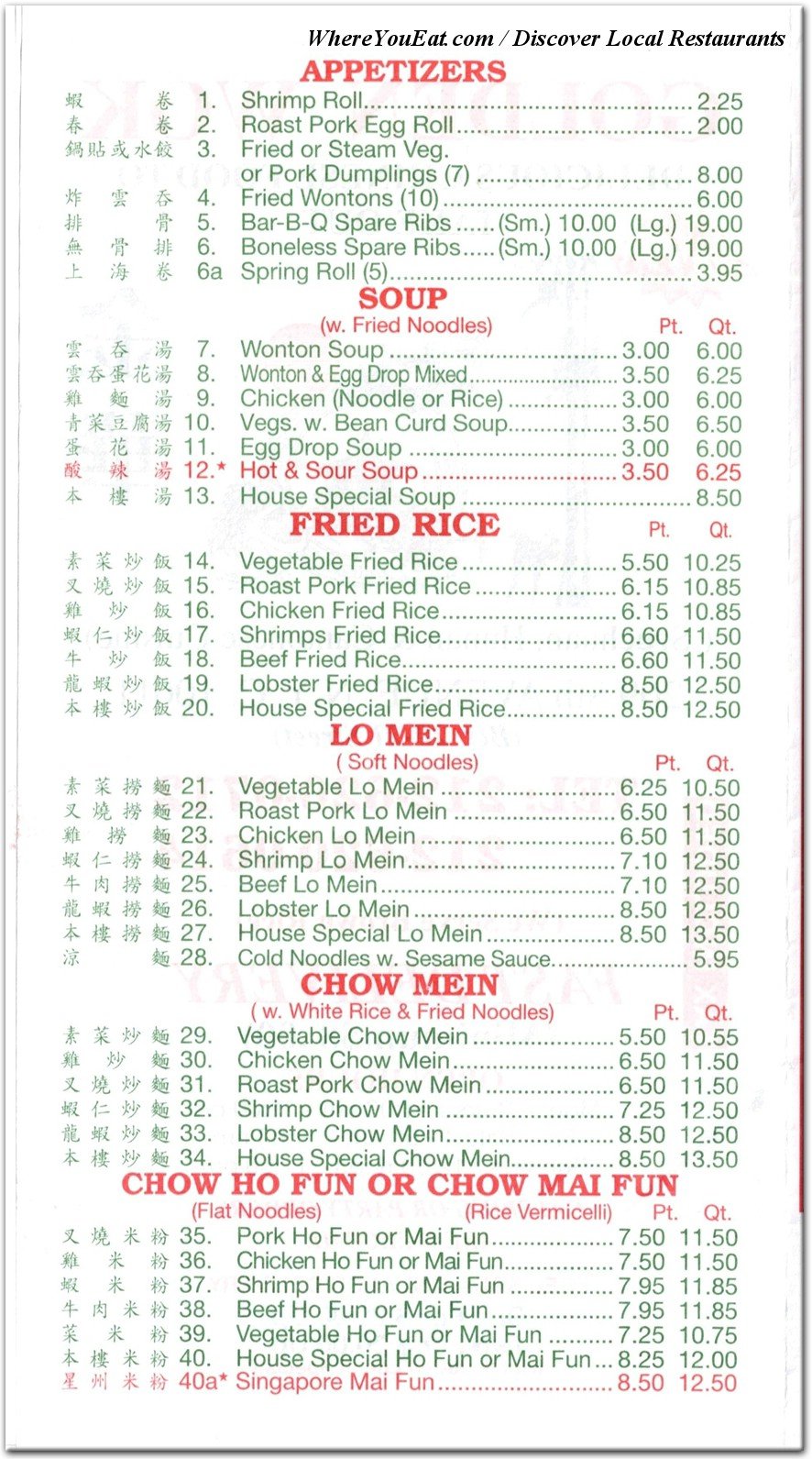 menu image