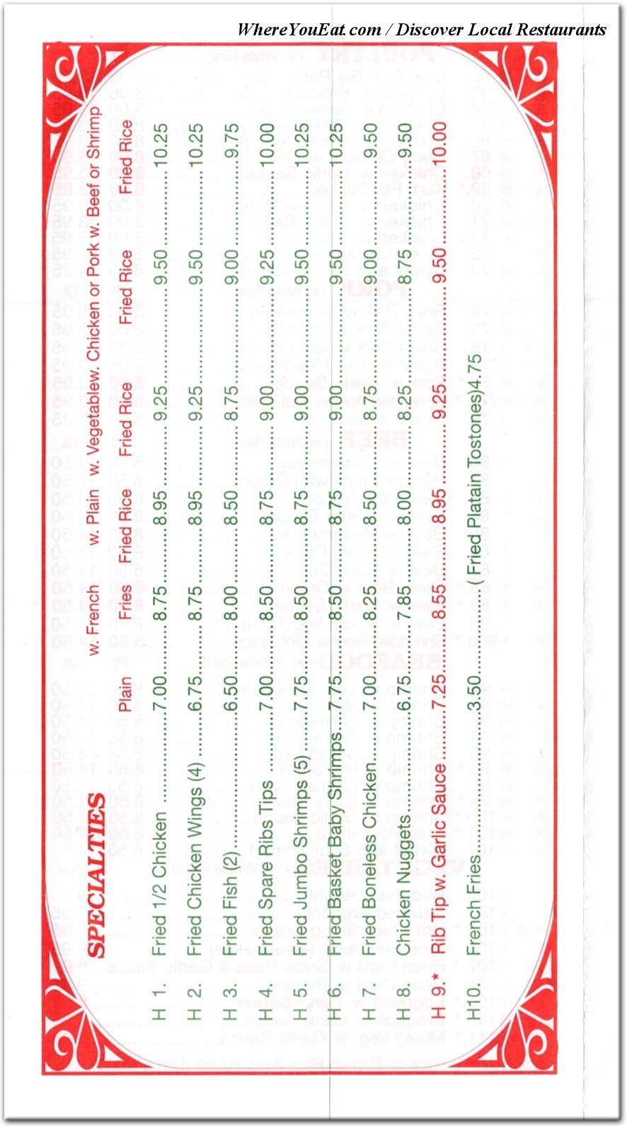menu image