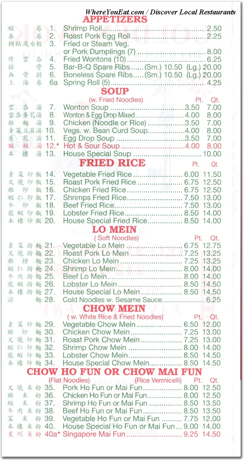 menu image