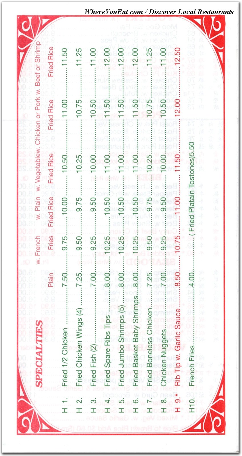 menu image