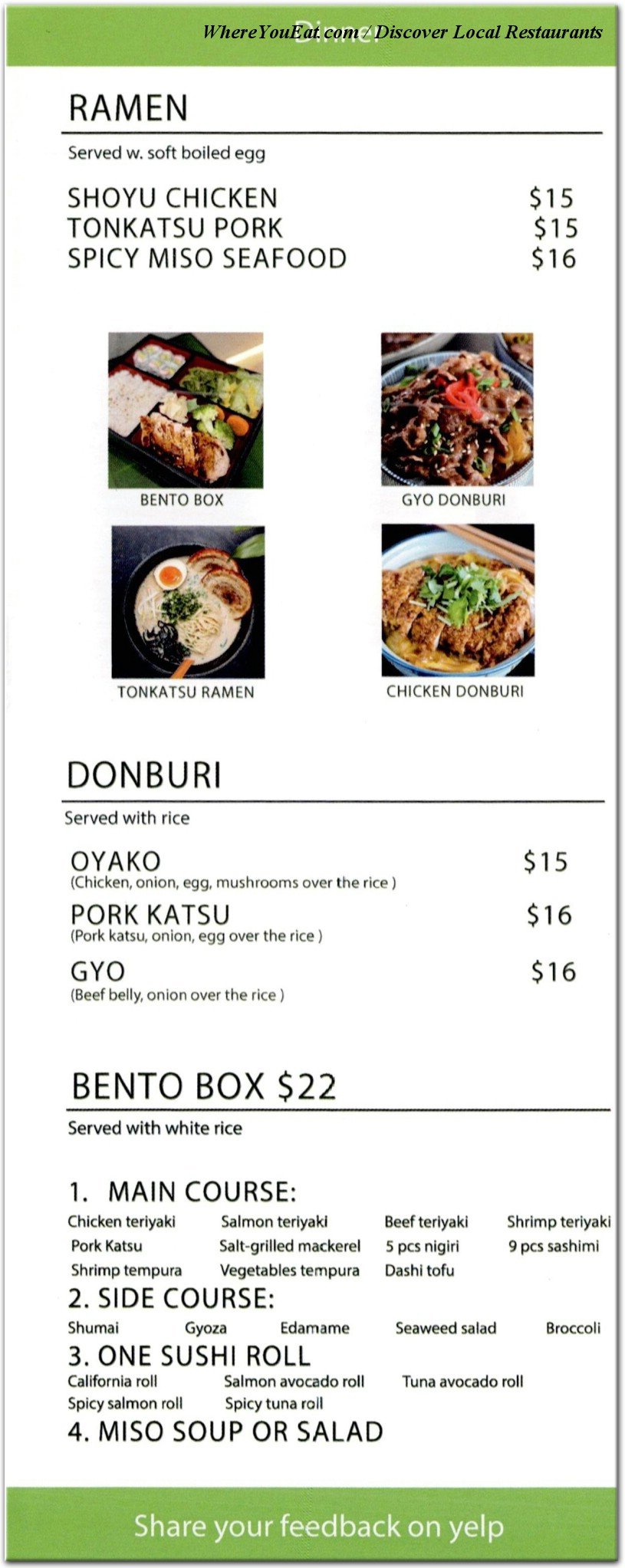 menu image