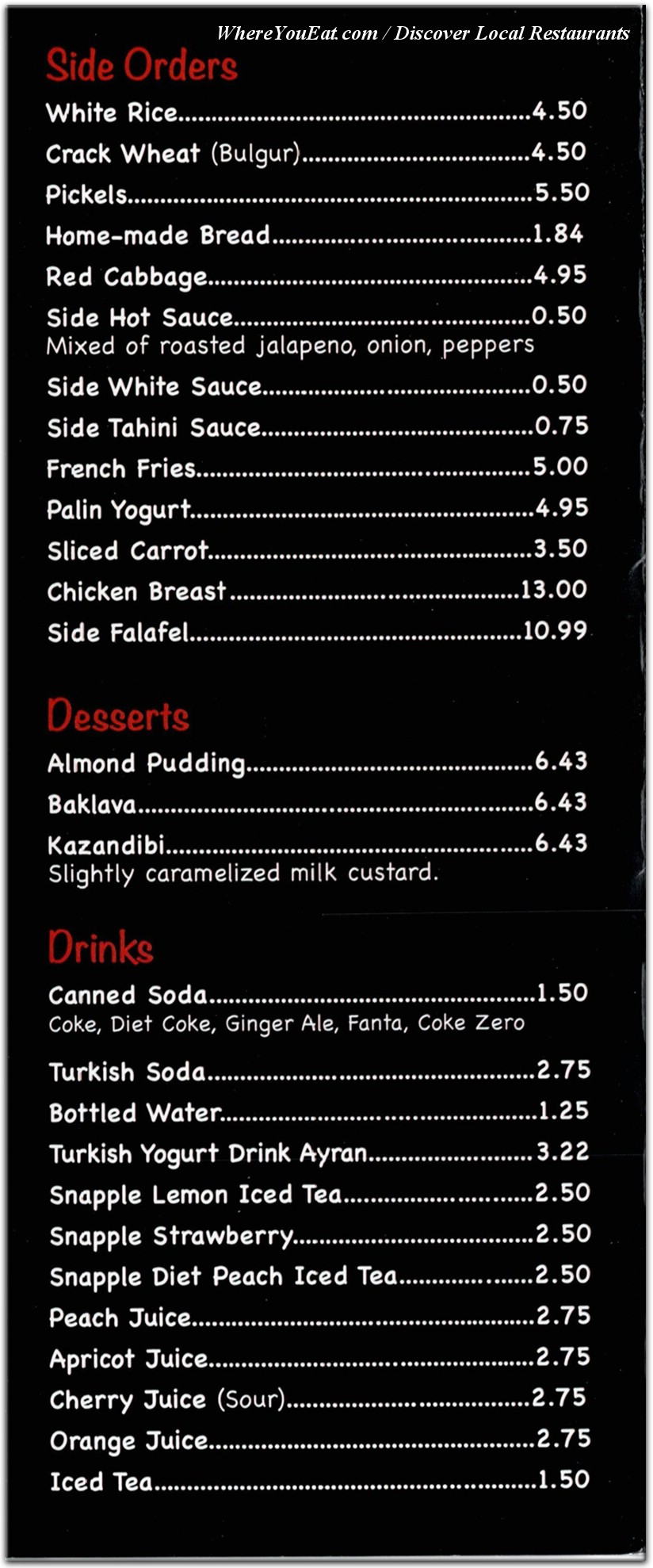 menu image
