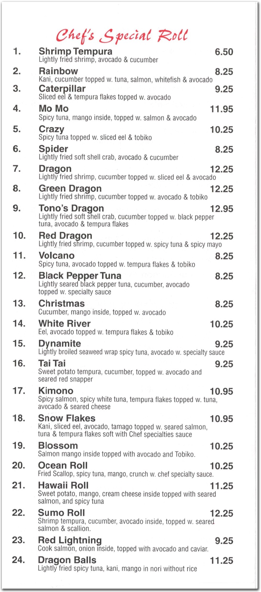 menu image