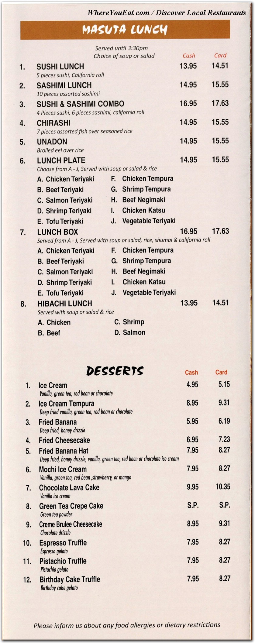 menu image