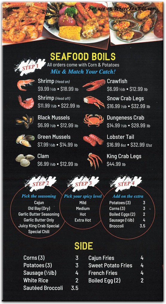 Juicy King Crab Express Restaurant in Brooklyn / Official Menus & Photos