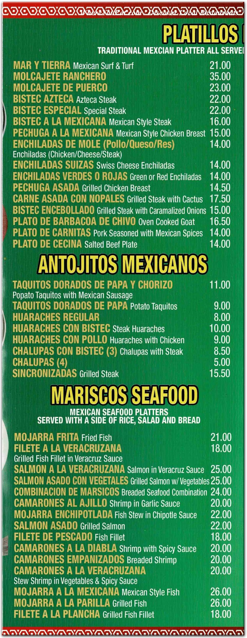 menu image