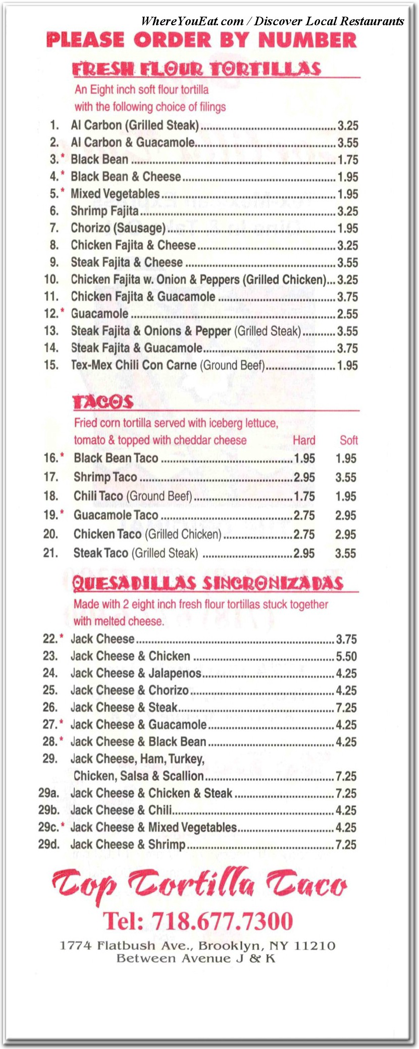 menu image