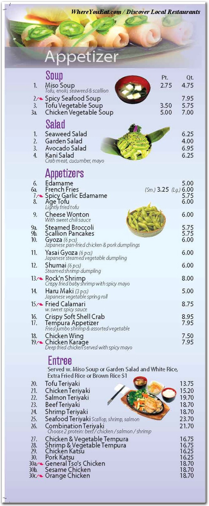 menu image