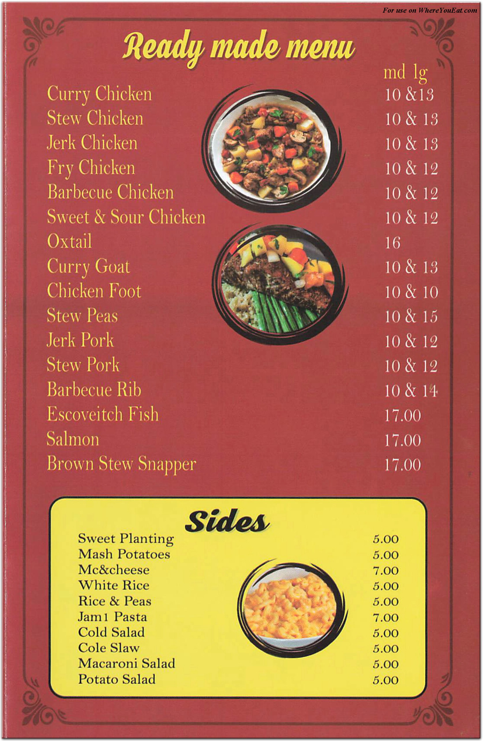 menu image