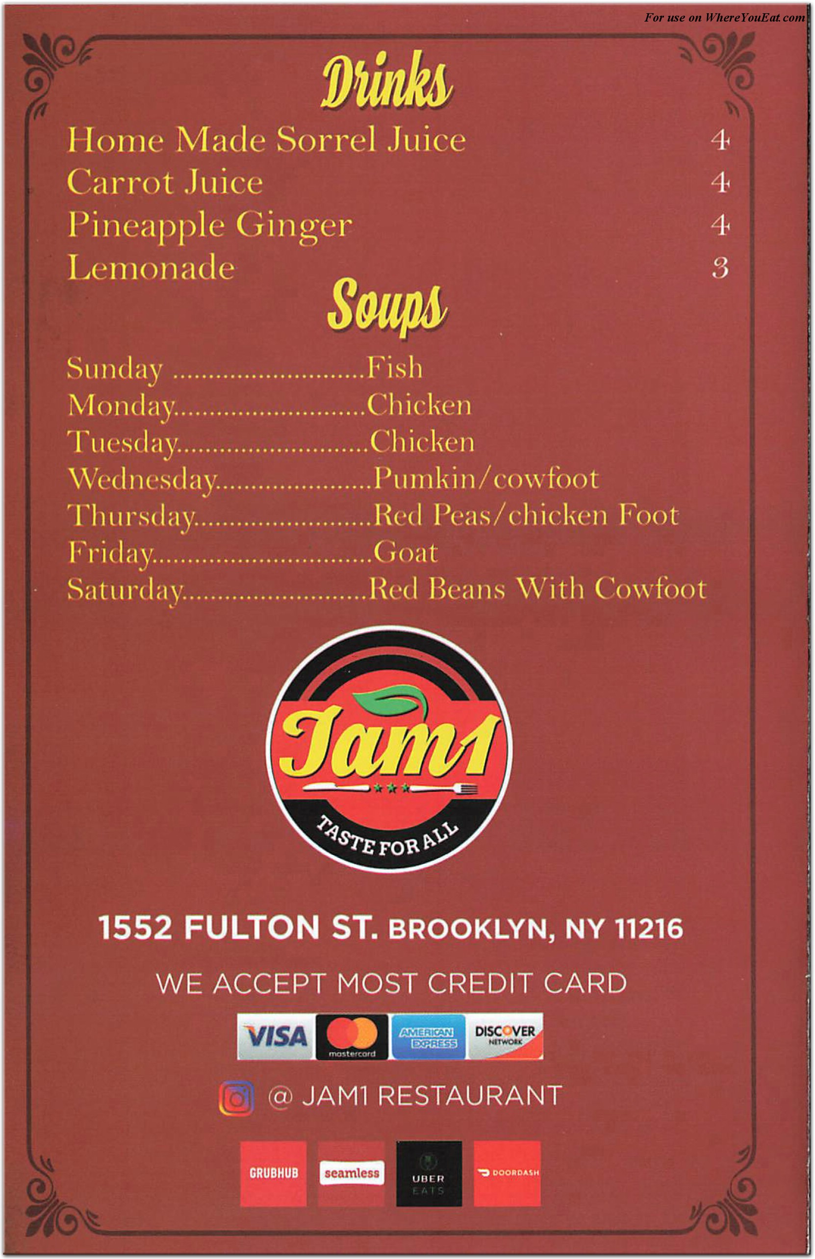 menu image