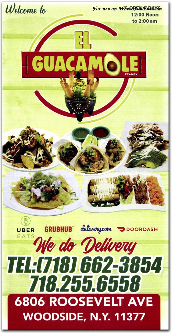El Guacamole Restaurant in Queens / Menus & Photos