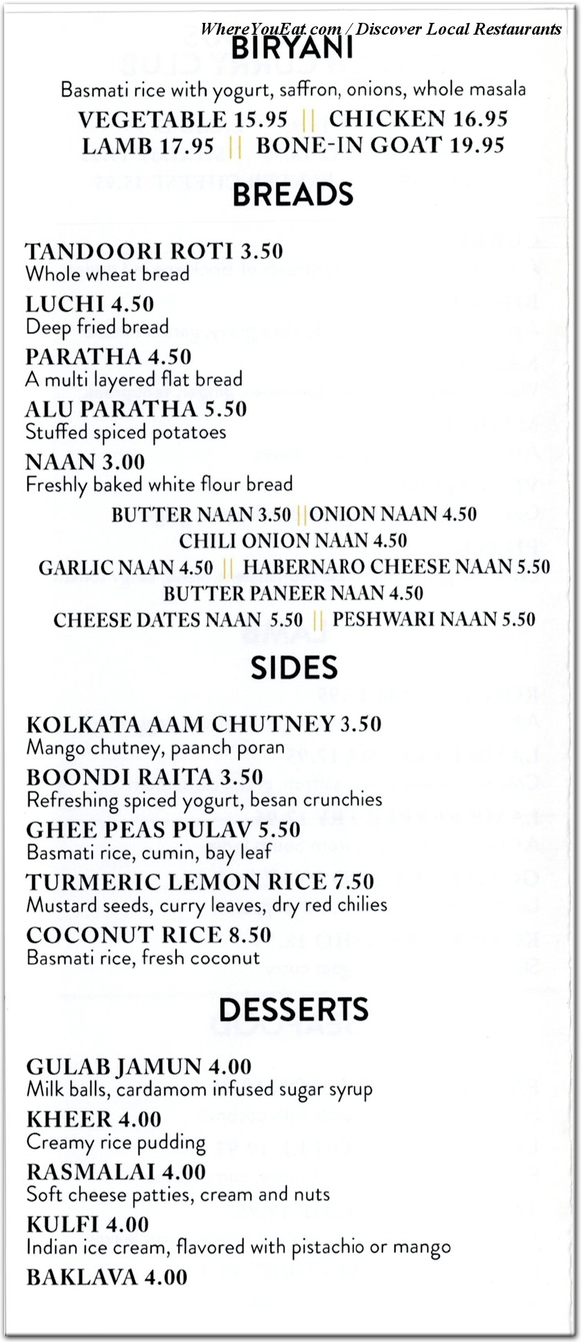 menu image