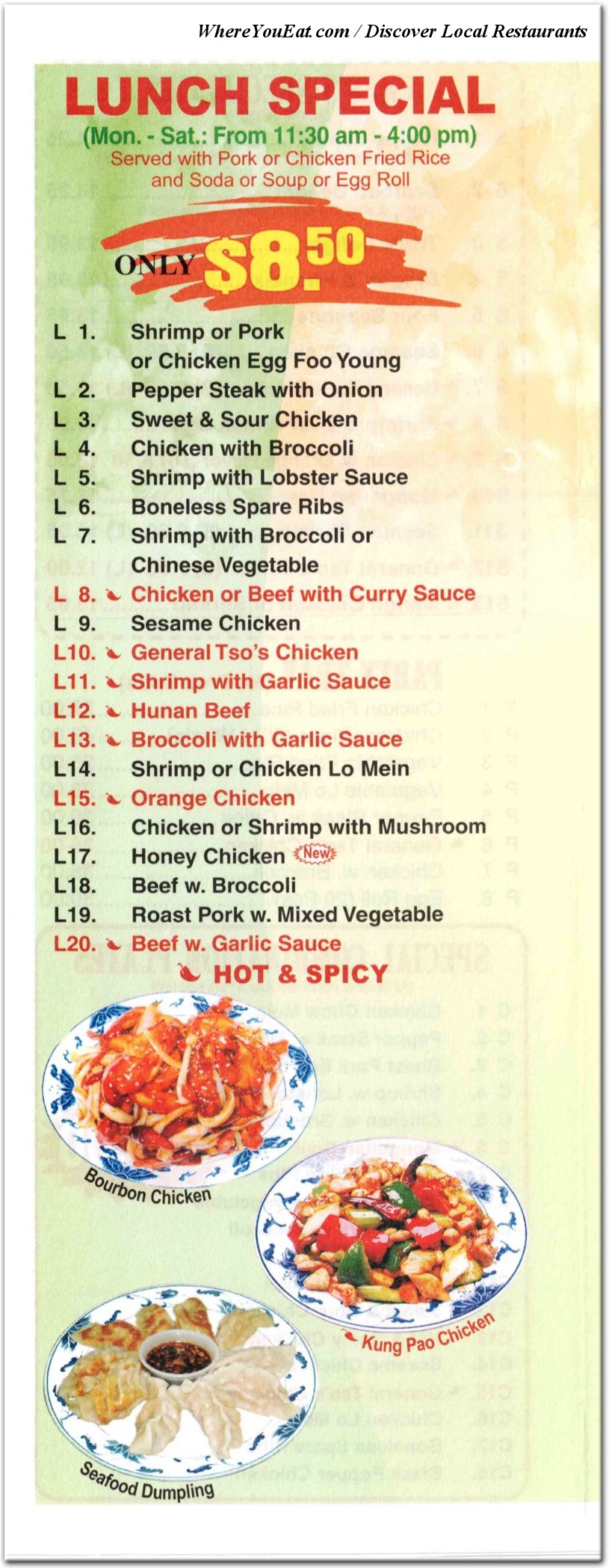 menu image