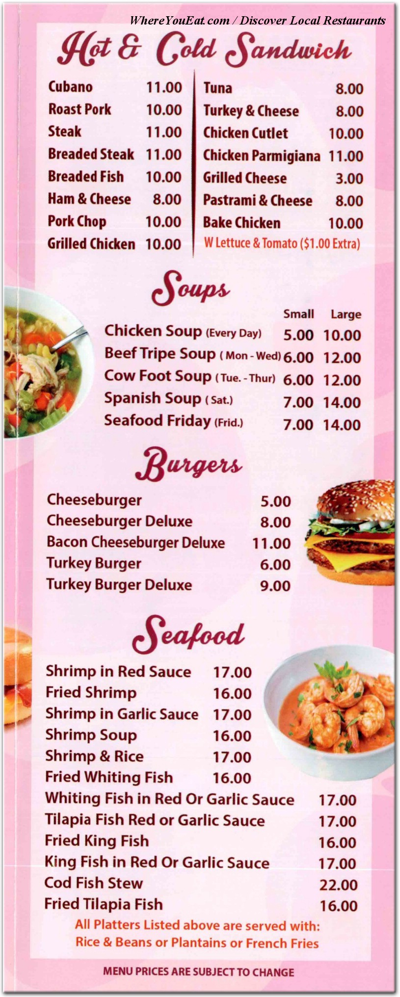 menu image