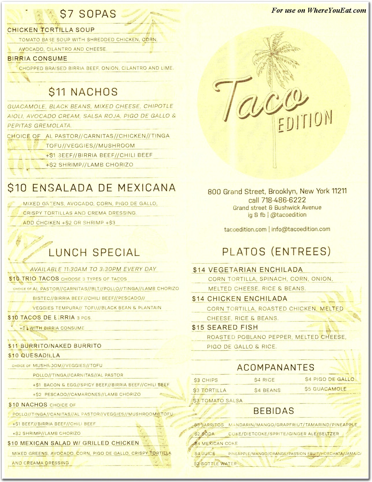 menu image