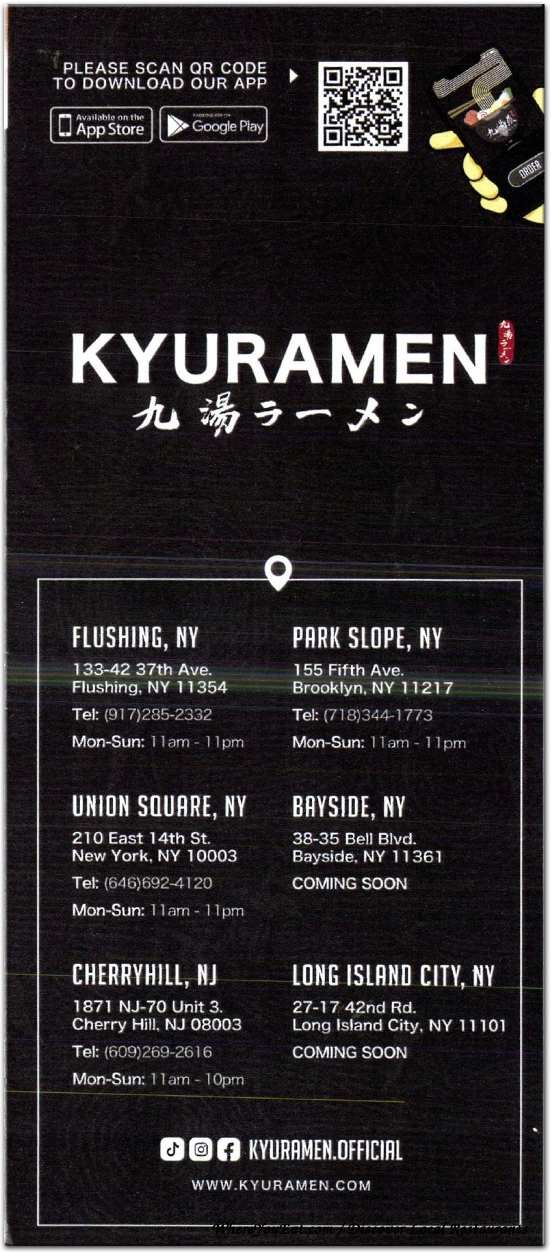 Kyuramen Restaurant in Brooklyn / Menus & Photos