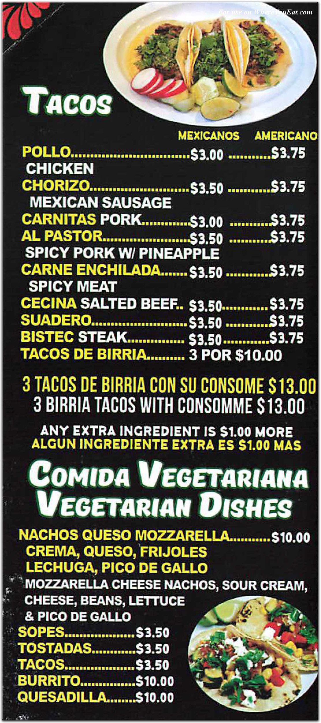 Mexican Taco Rico Restaurant in The Bronx / Menus & Photos