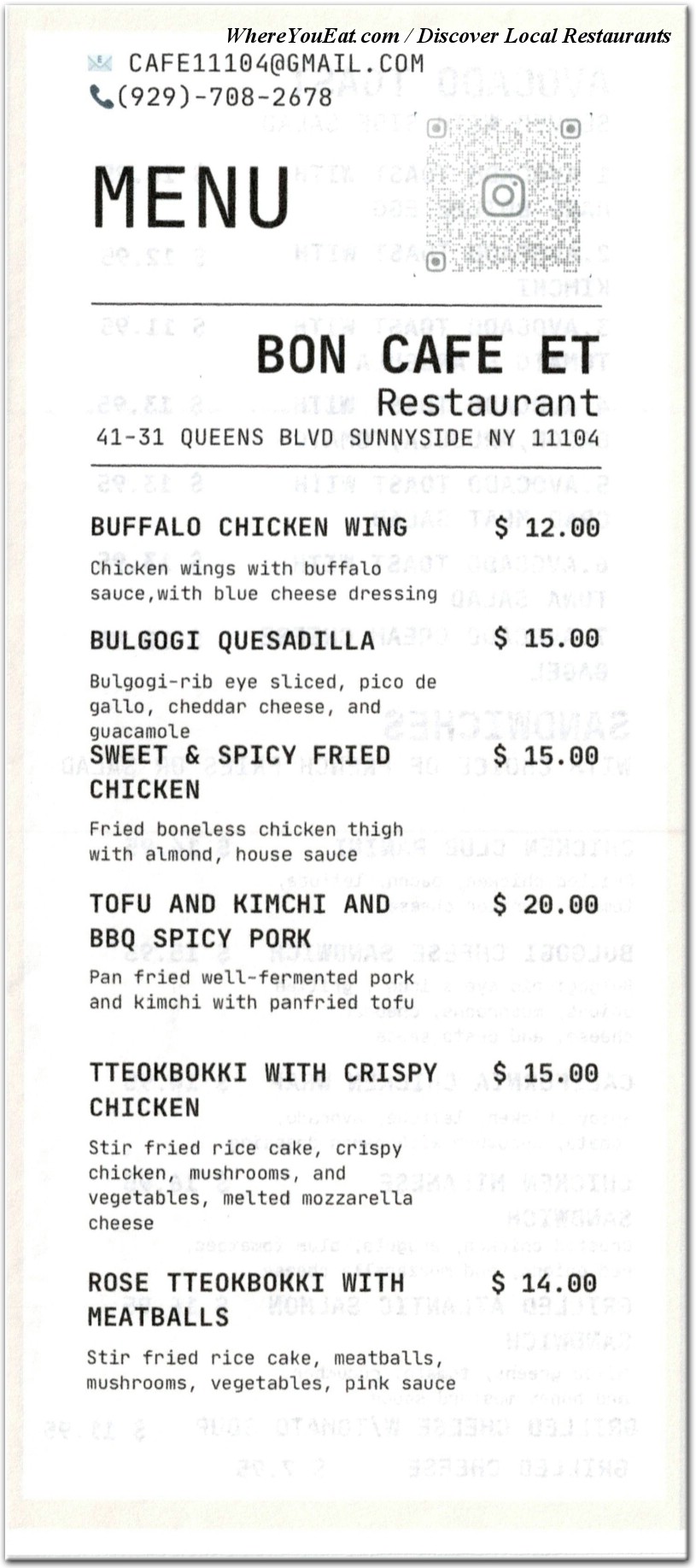 menu image