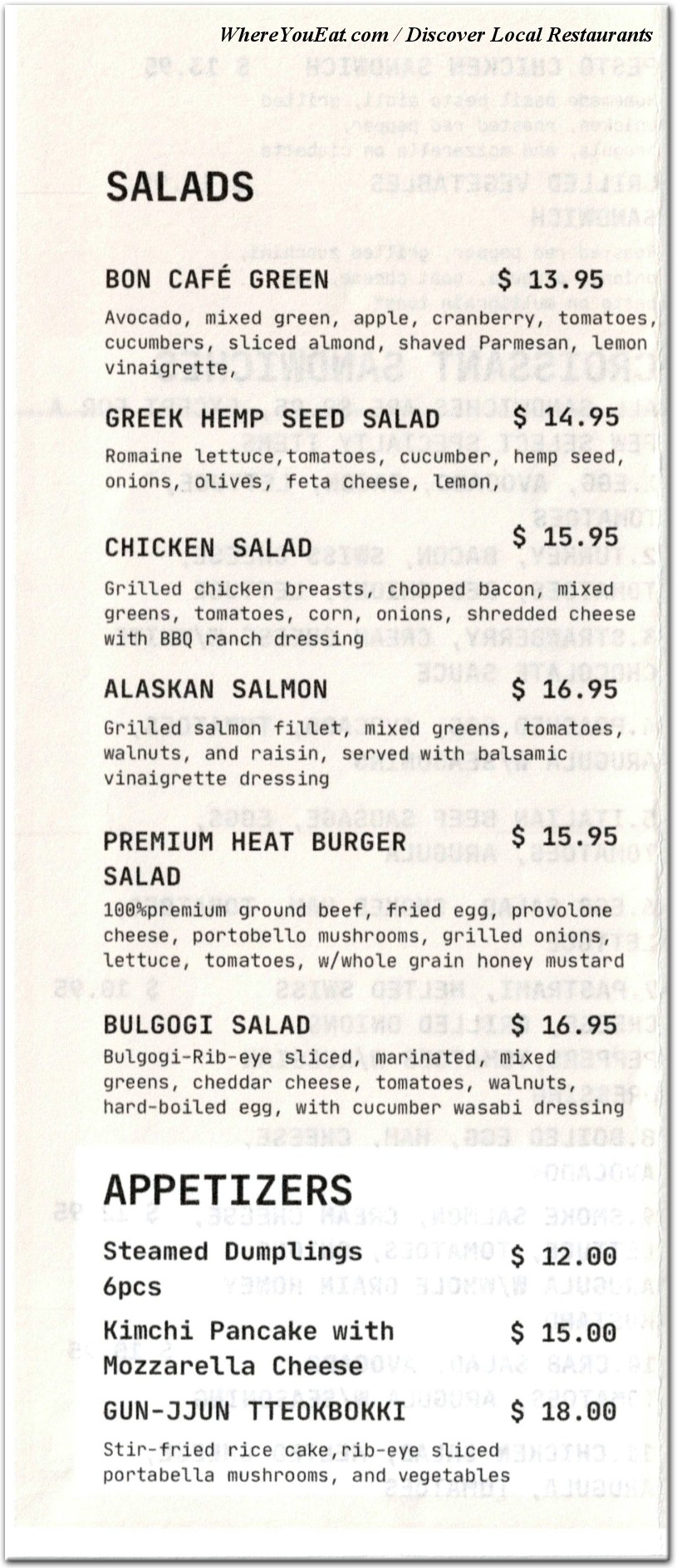 menu image
