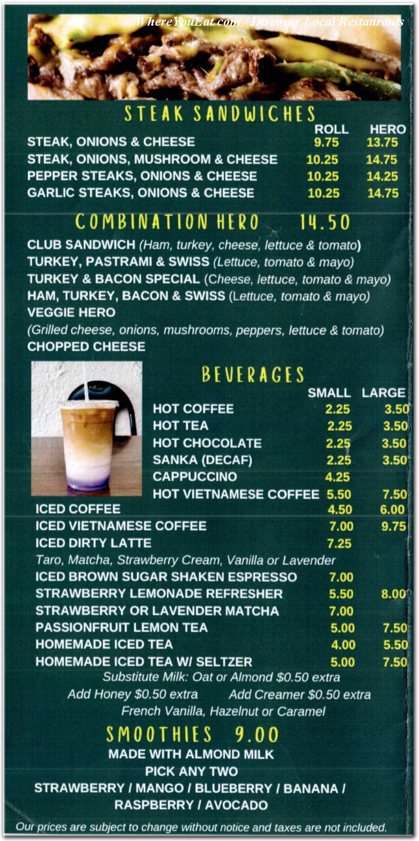 menu image