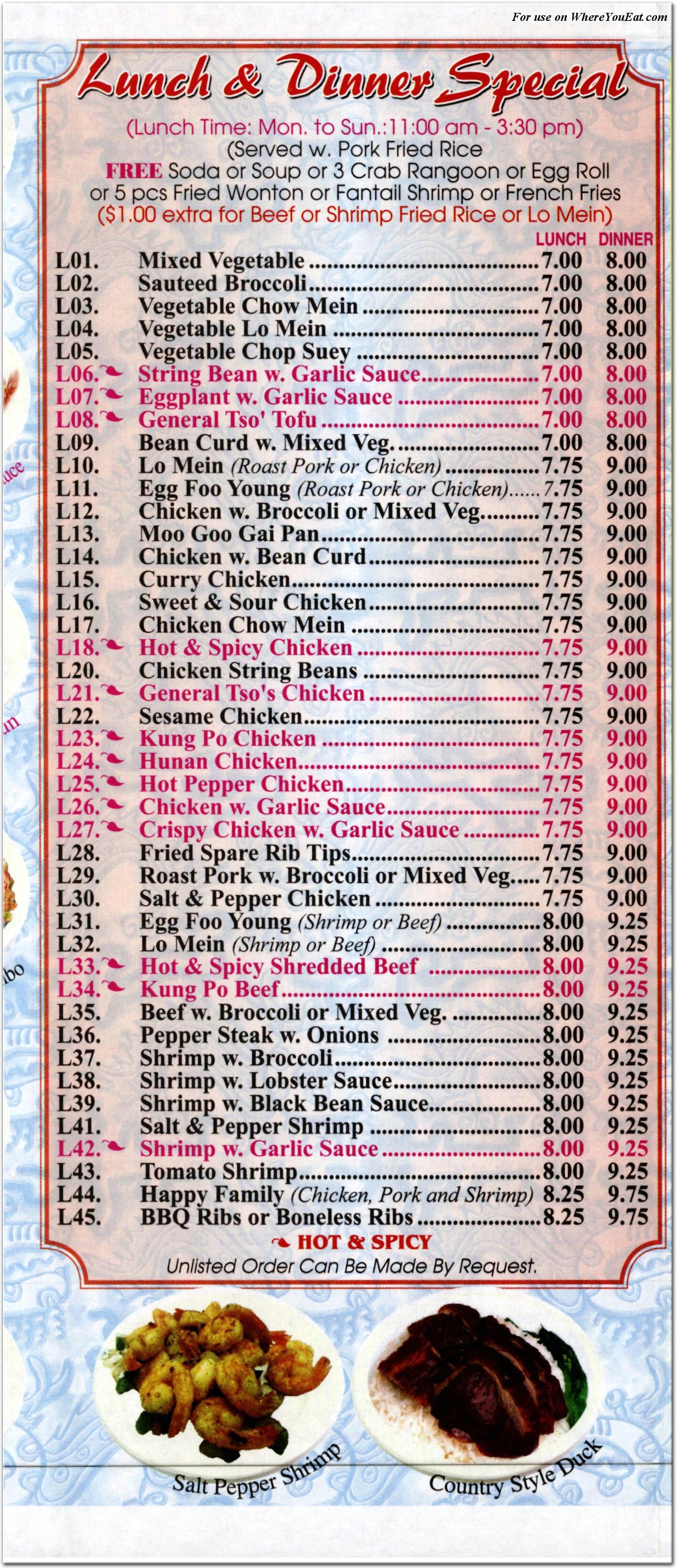 Chopsticks House Restaurant in Queens / Menus & Photos