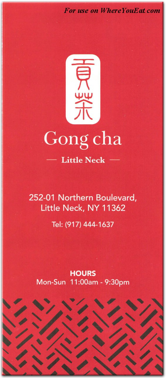Gong Cha Little Neck Restaurant in Queens / Menus & Photos