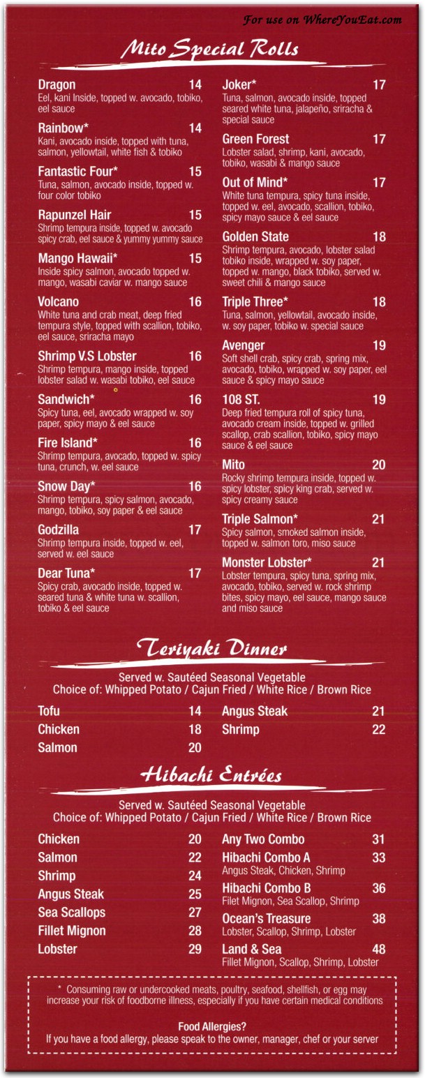 menu image