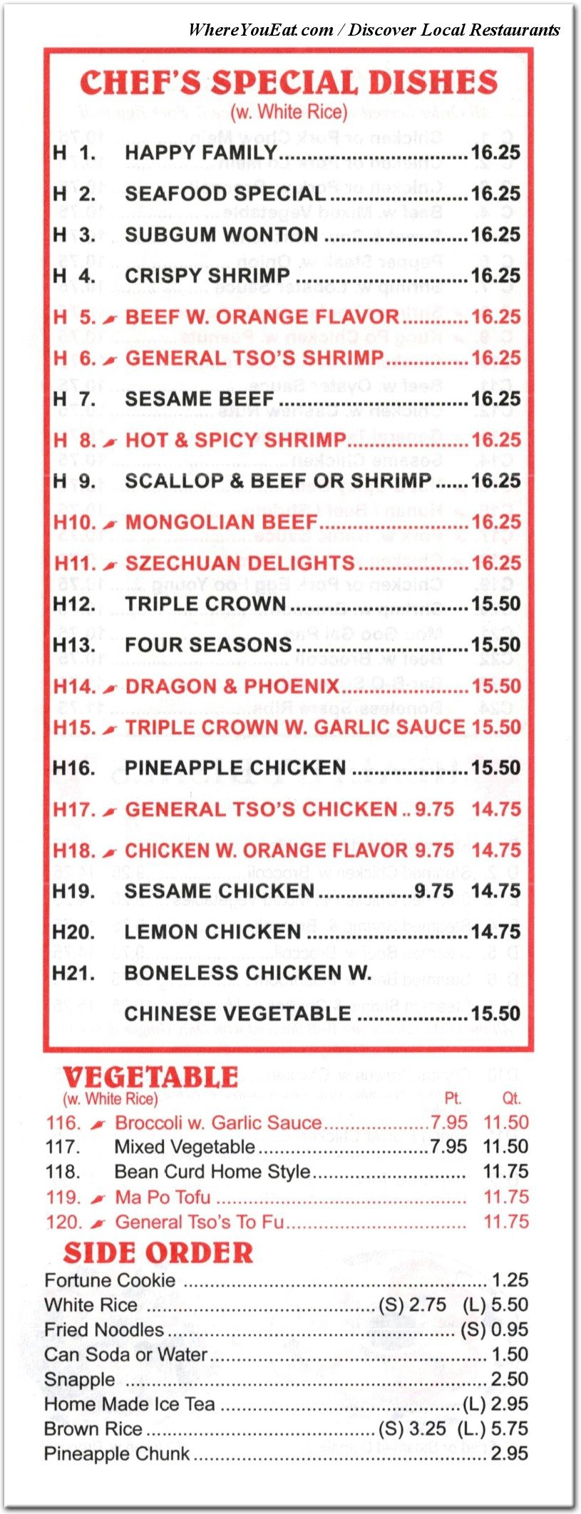 menu image