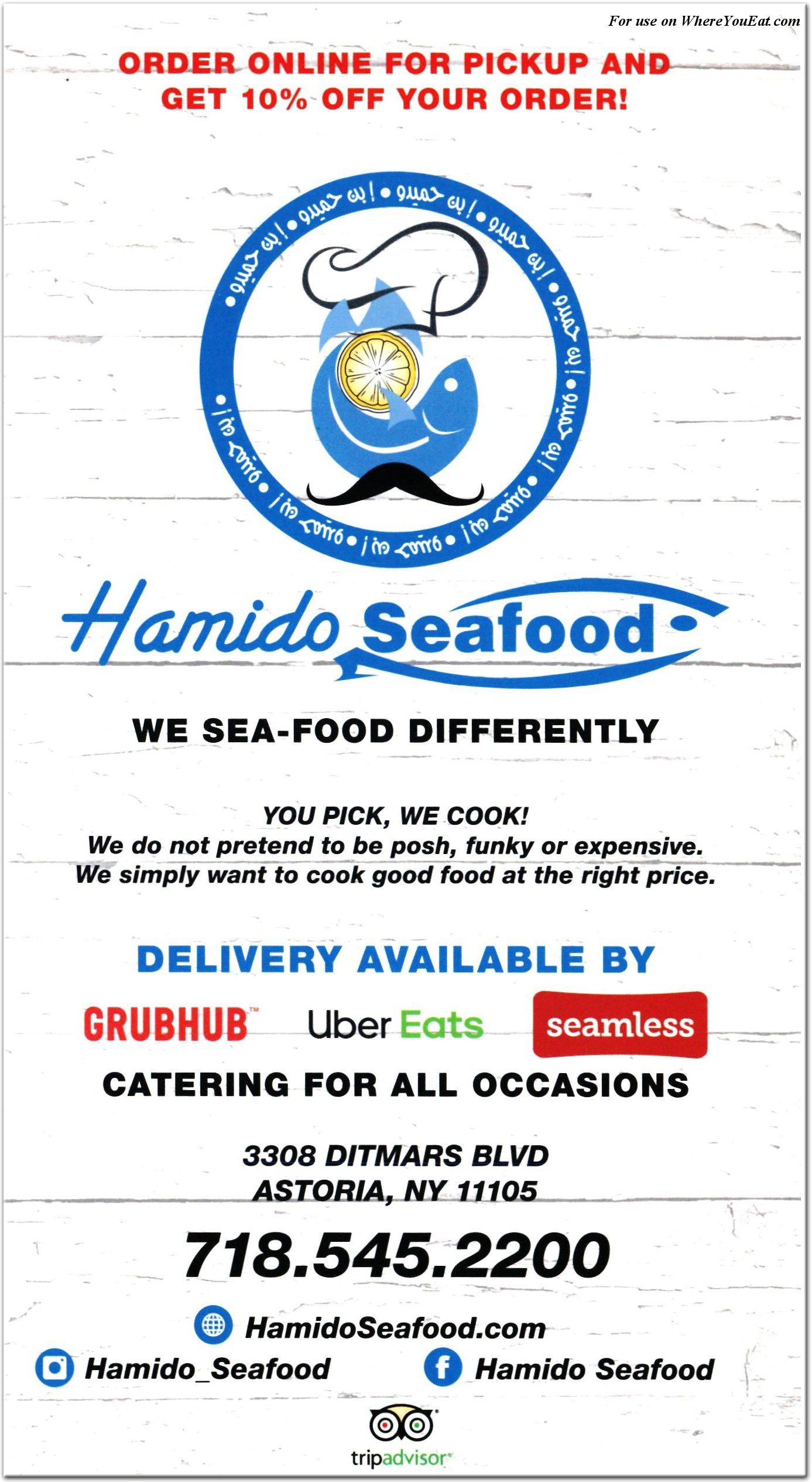 Hamido Seafood Restaurant in Queens / Menus & Photos