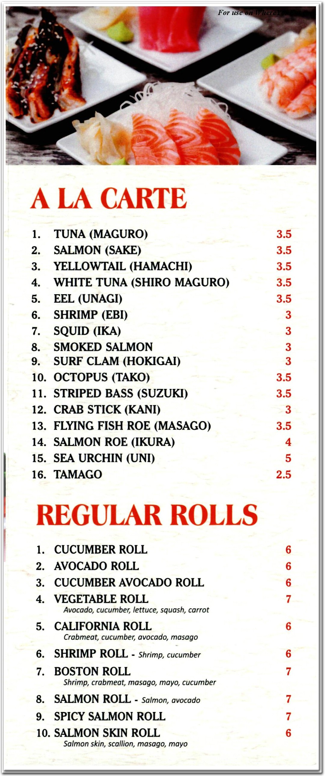 Mr. Wasabi Restaurant in Queens / Official Menus & Photos