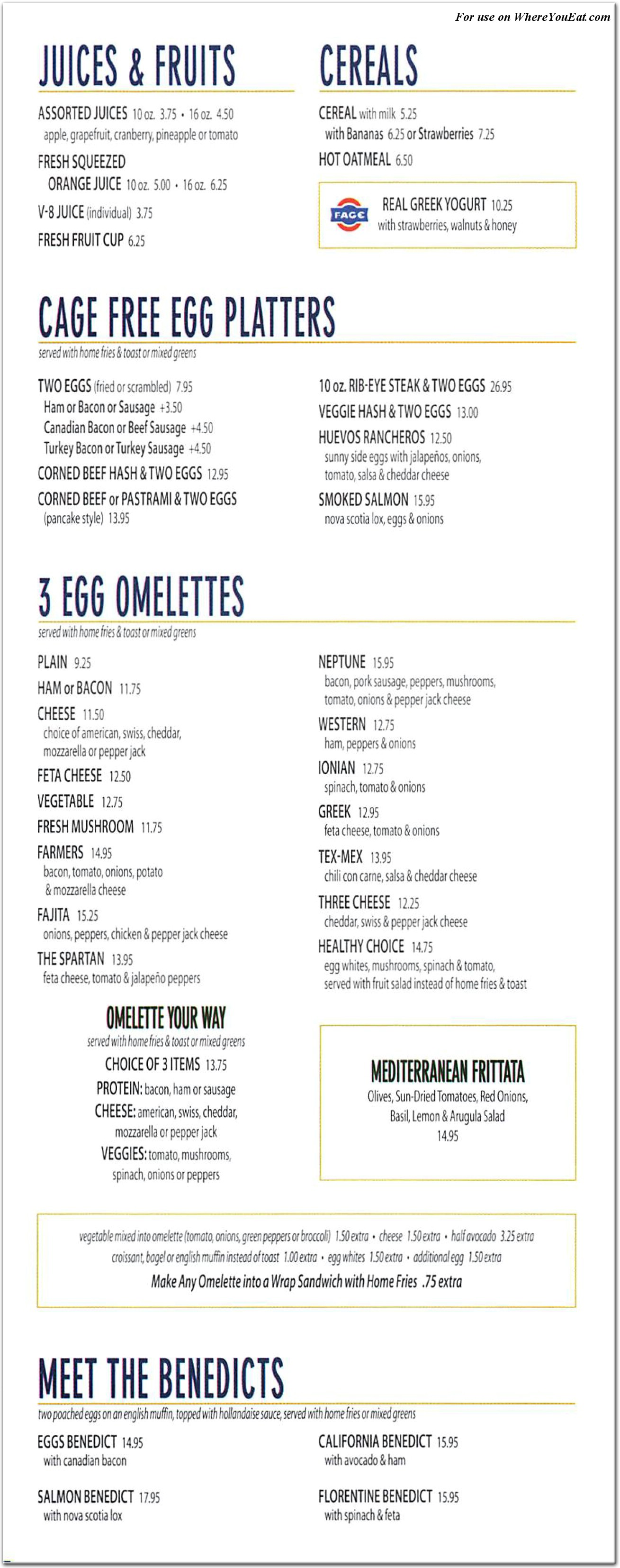 Neptune Diner Restaurant in Queens / Official Menus & Photos