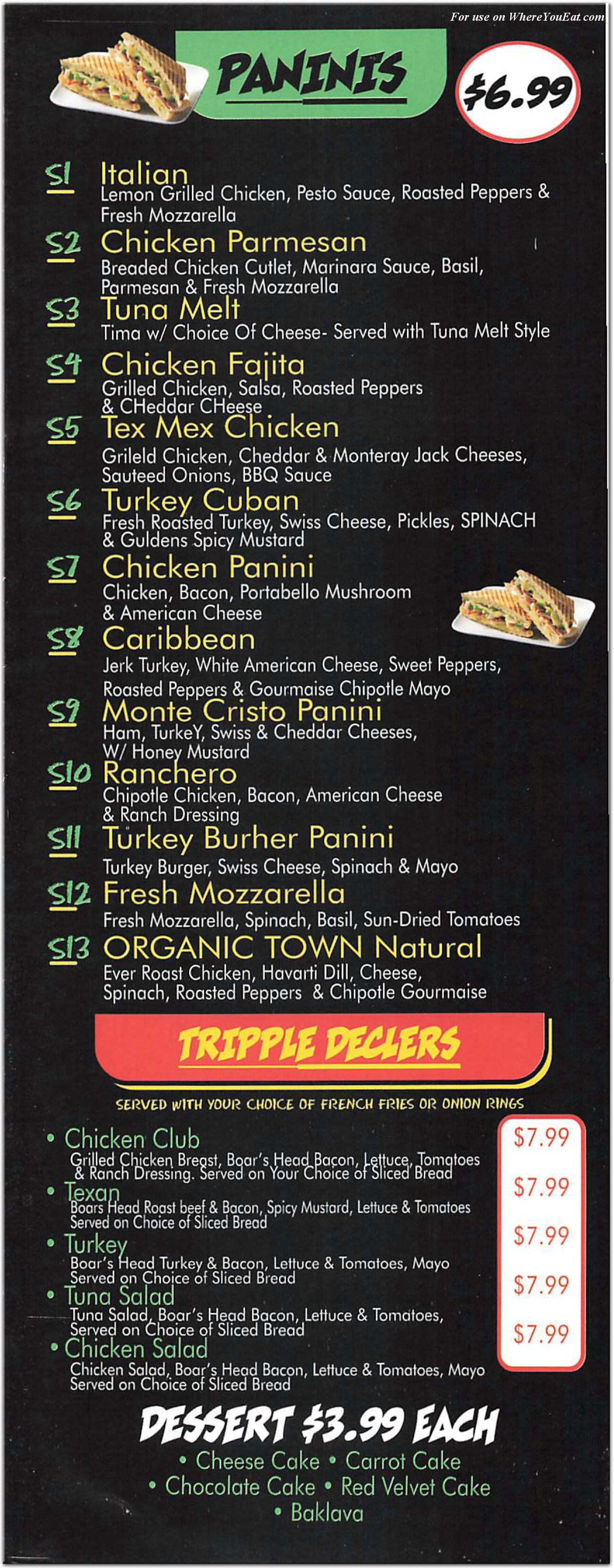 Organic Town Restaurant in Queens / Official Menus & Photos