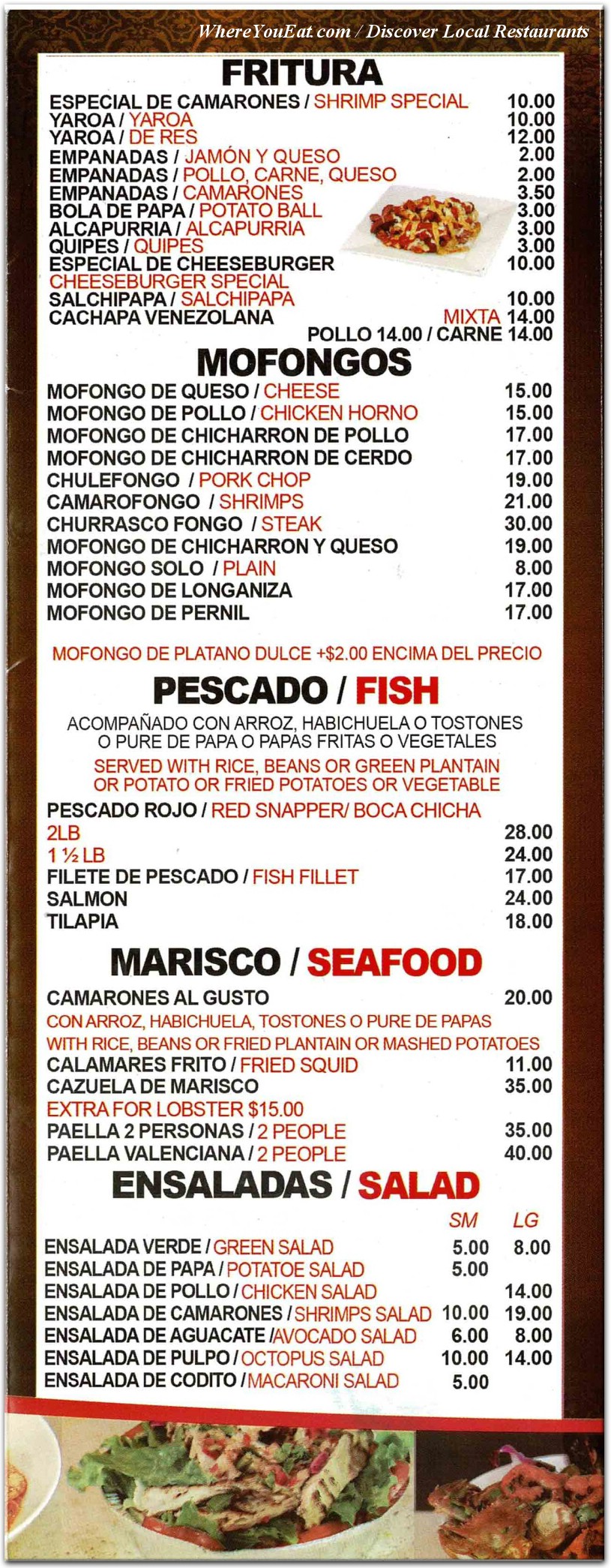 menu image