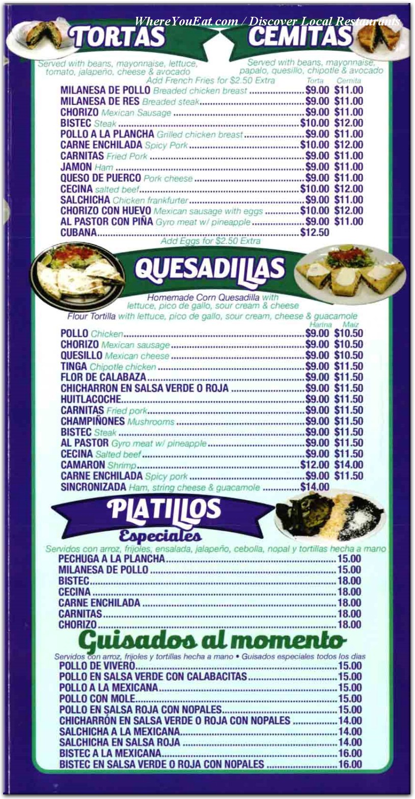 menu image