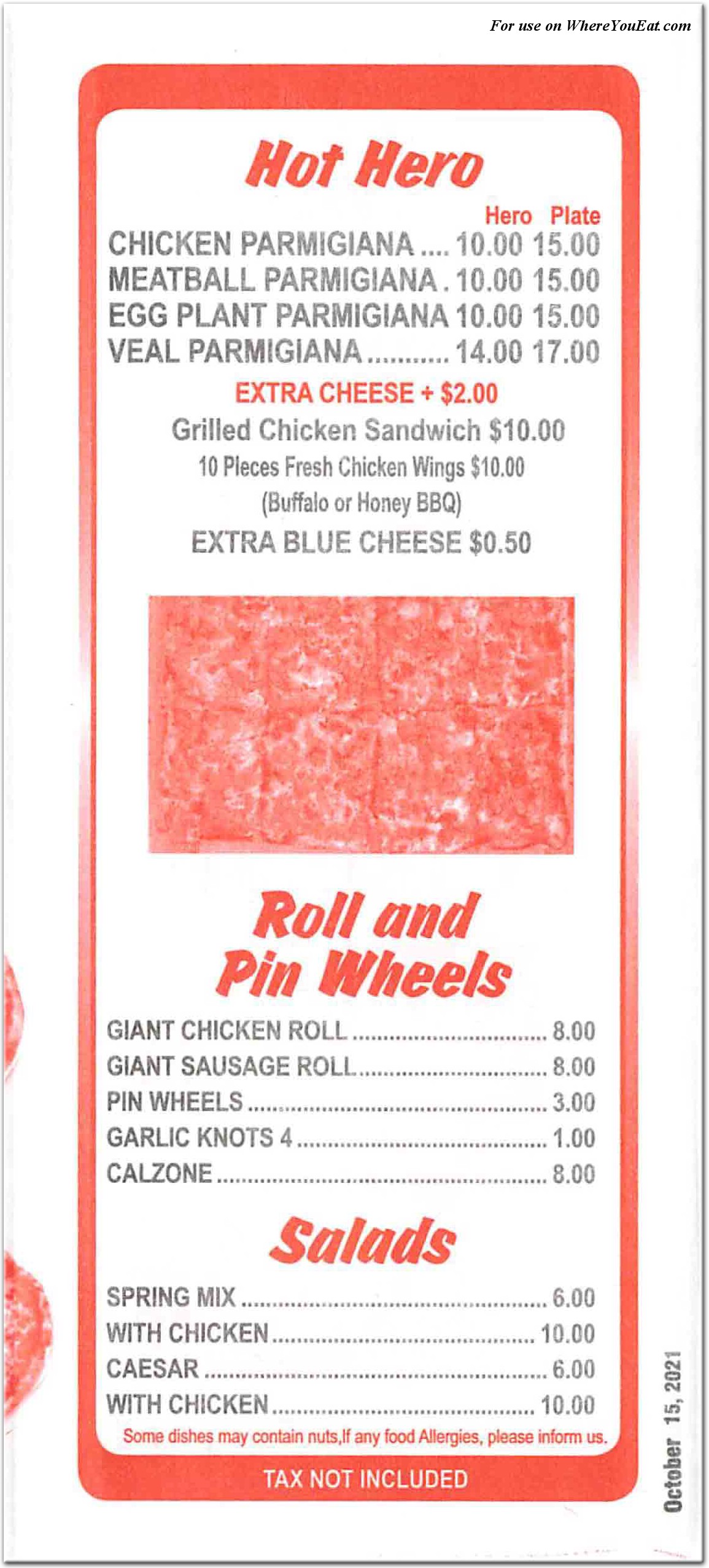 menu image