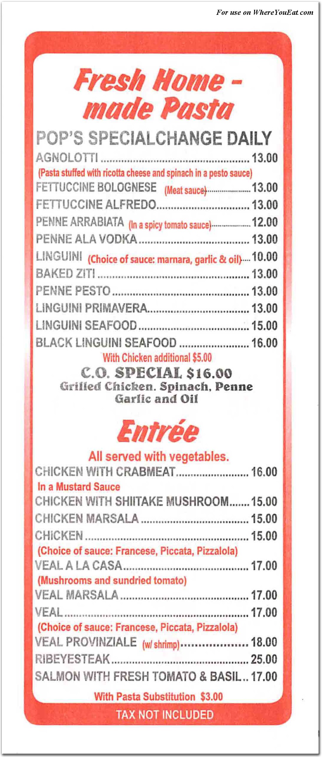 menu image