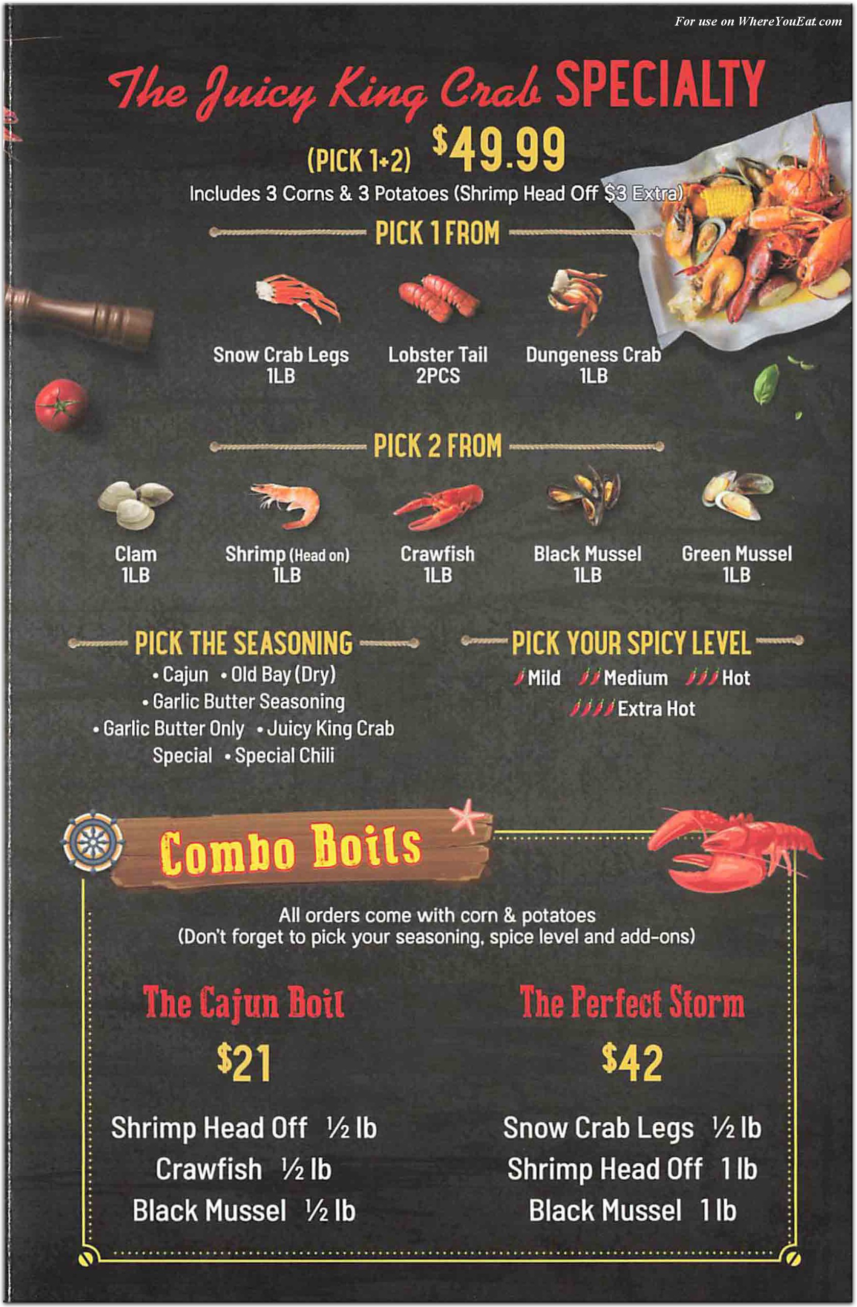 Juicy King Crab Express Restaurant in Queens / Menus & Photos