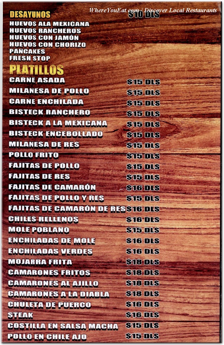 menu image