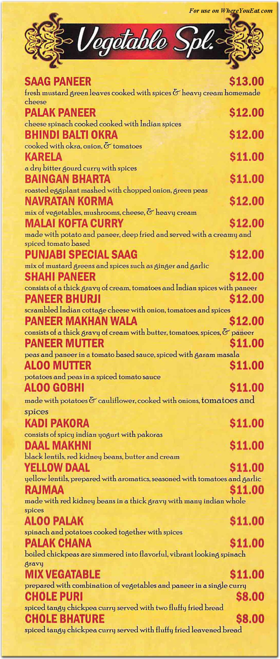 Punjabi Dhaba Restaurant in Queens / Menus & Photos