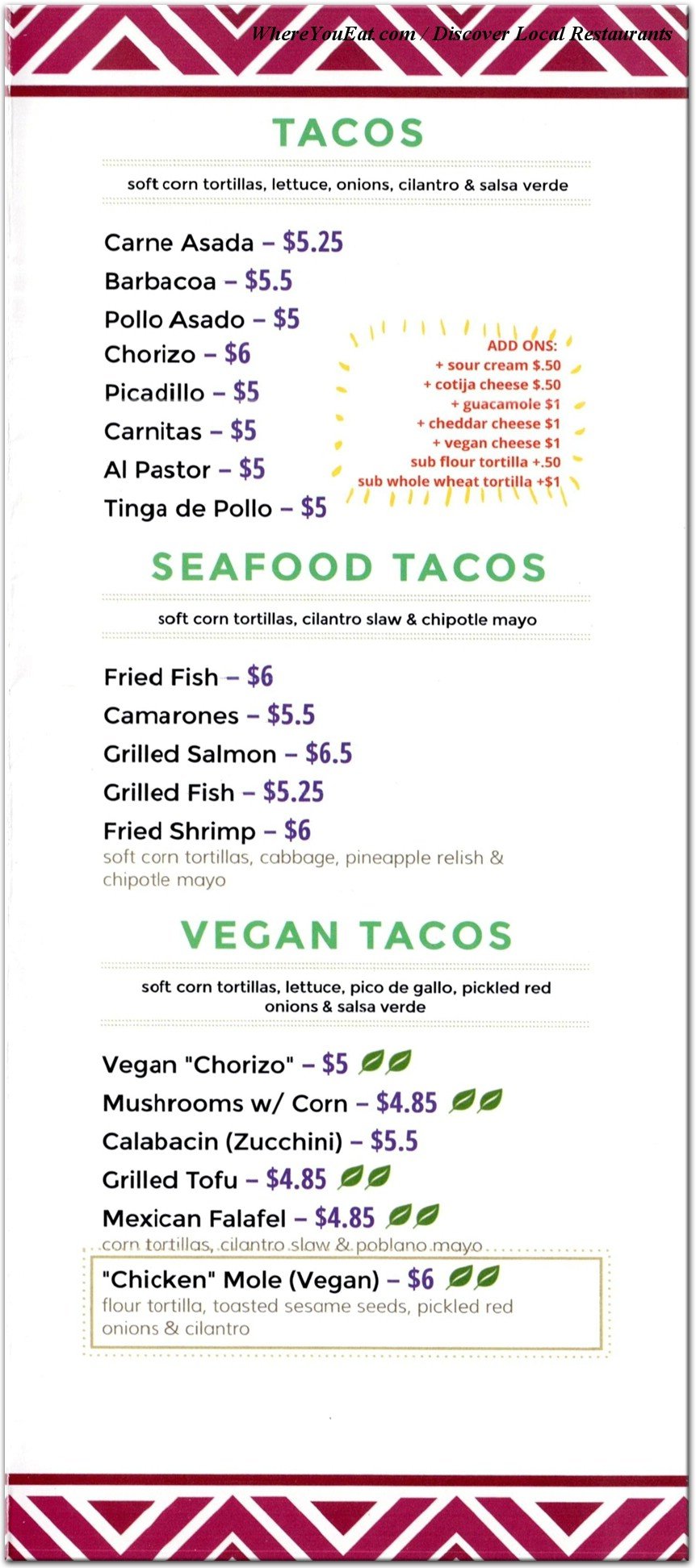 menu image